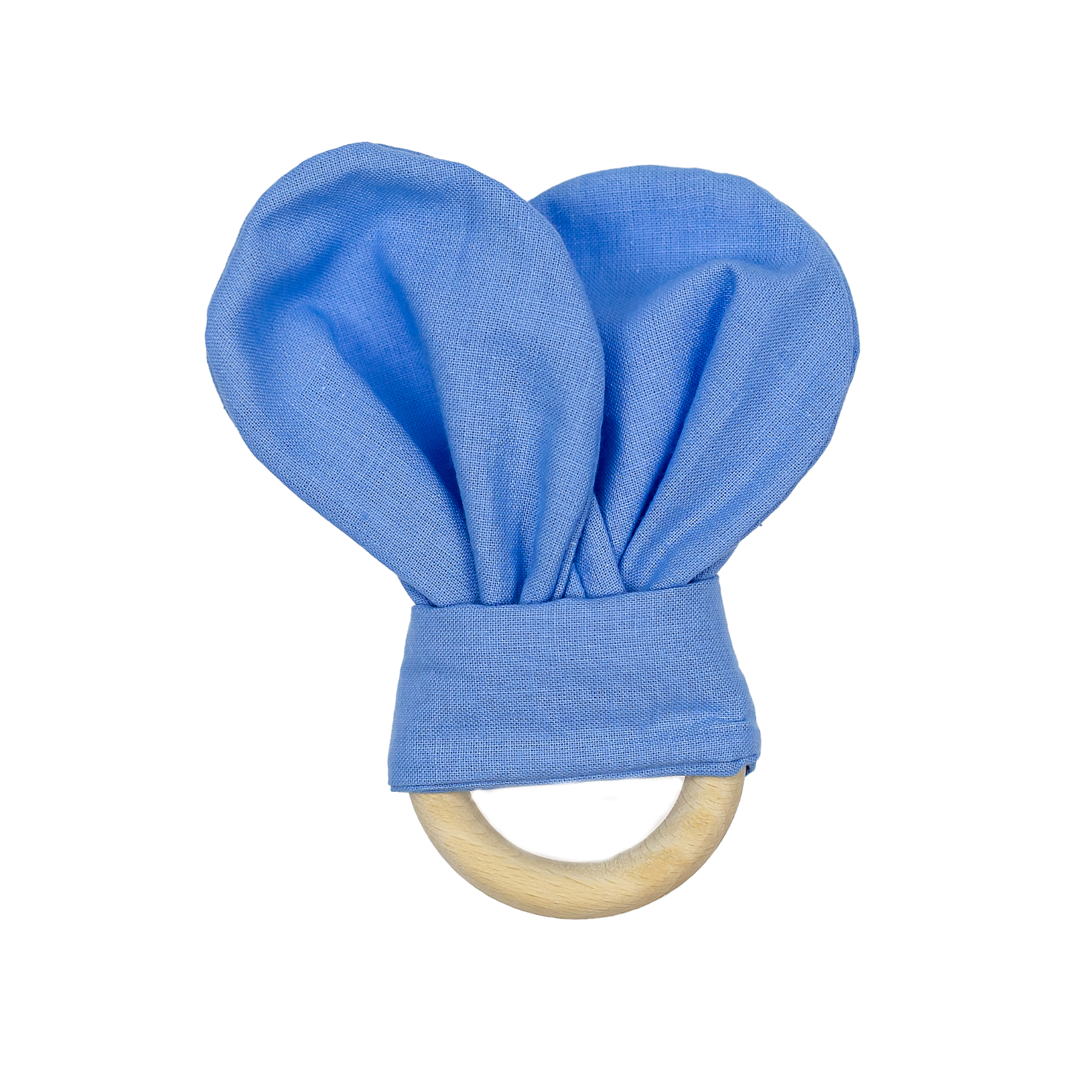 WOODEN TEETHER FAVORITE TOY BLUE