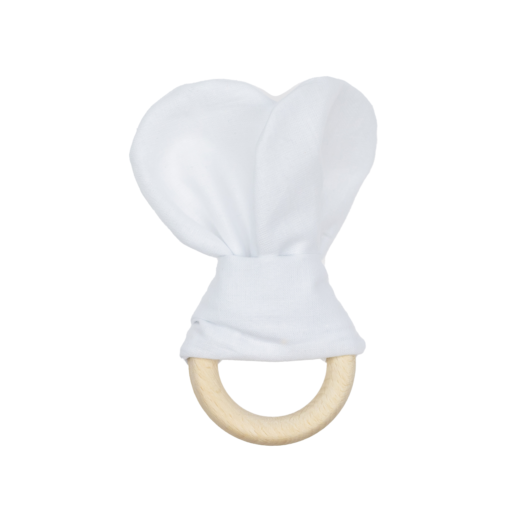 WOODEN TEETHER FAVORITE TOY WHITE