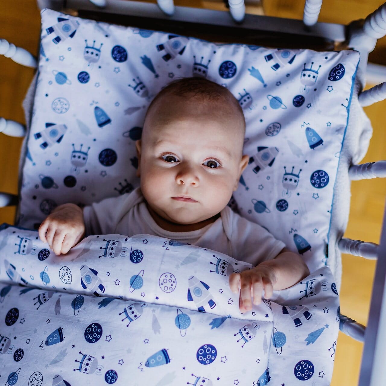 REVERSIBLE BABY BEDDING SET GALACTIC