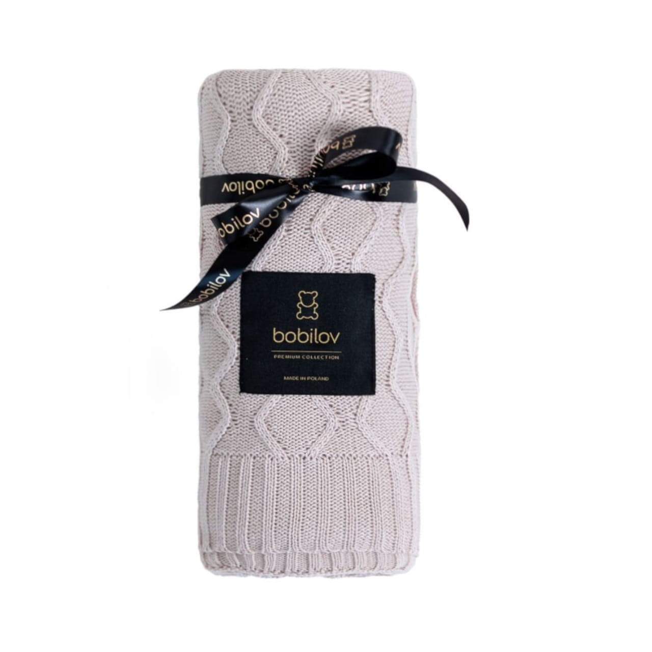 BAMBOO KNITTED BLANKET PINK