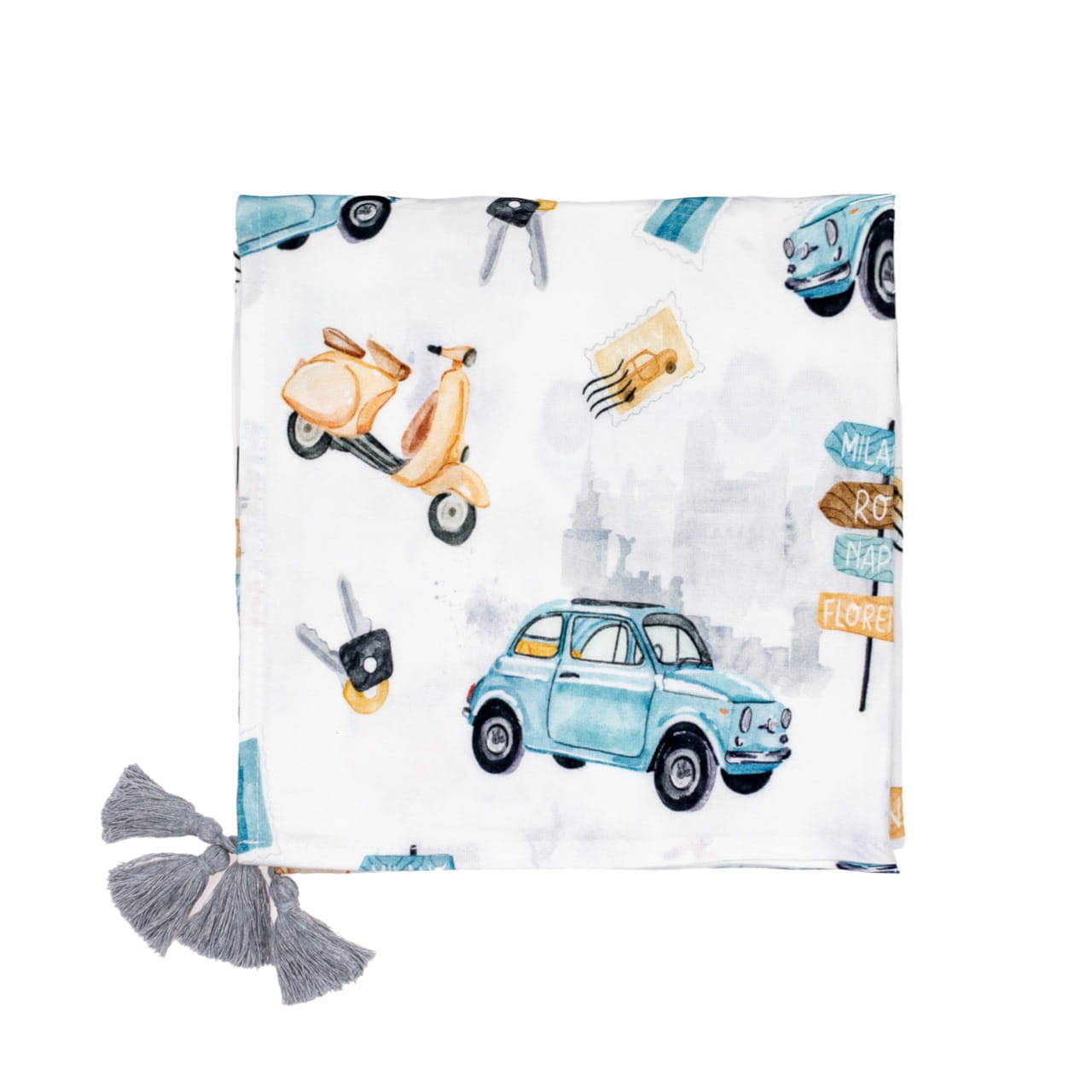 BAMBOO SWADDLE BLANKET CARS