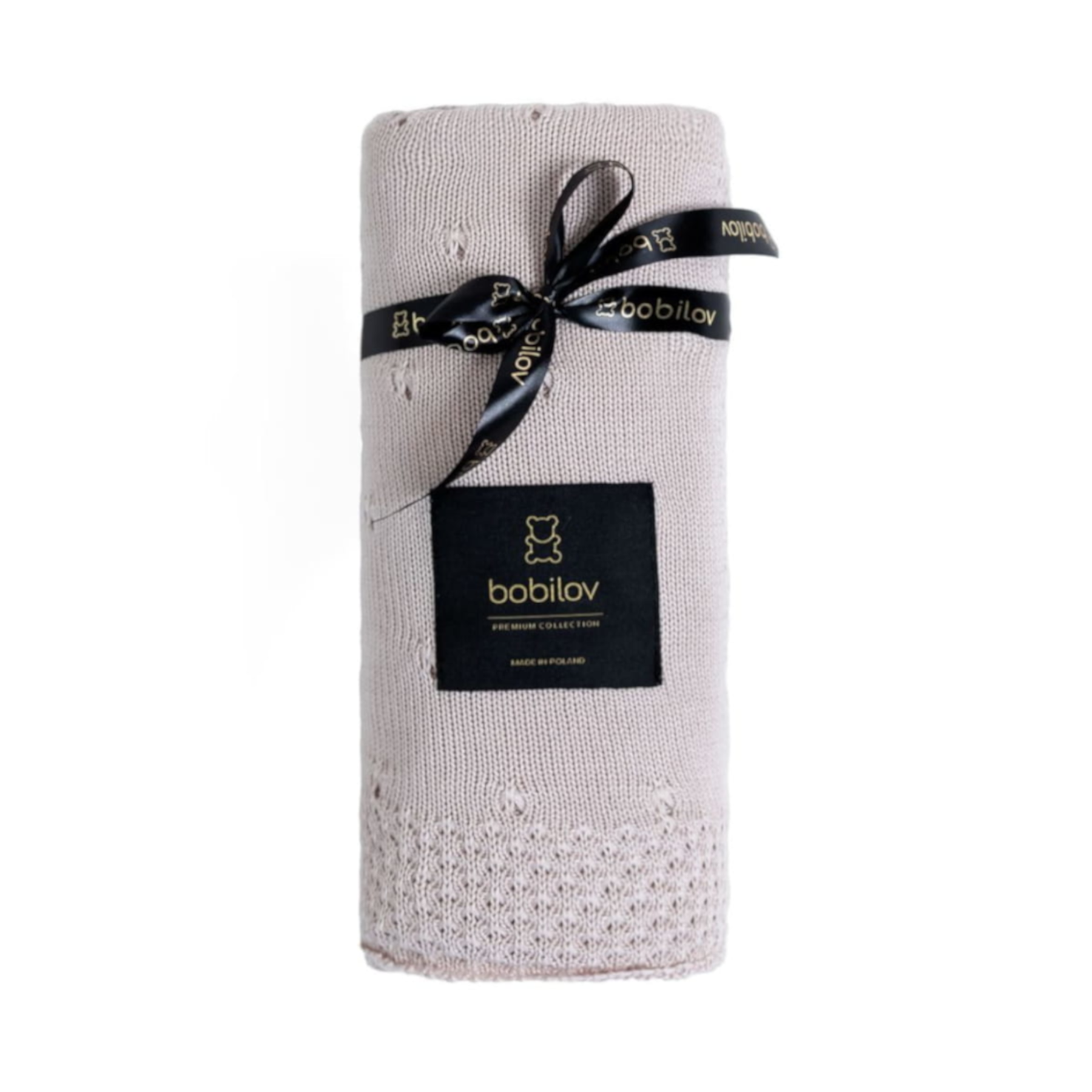 BAMBOO KNITTED BLANKET PINK