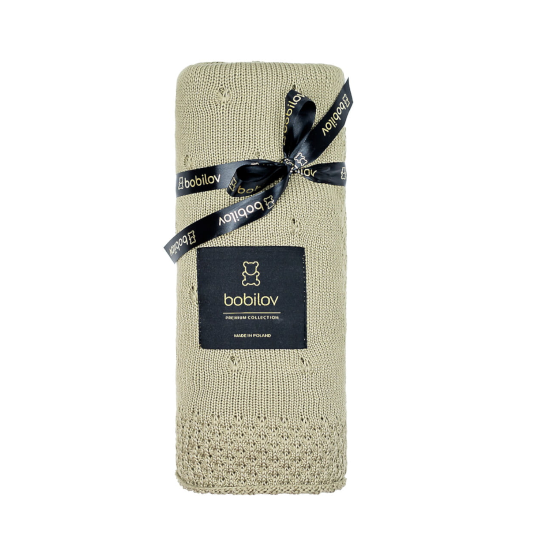 BAMBOO KNITTED BLANKET KHAKI