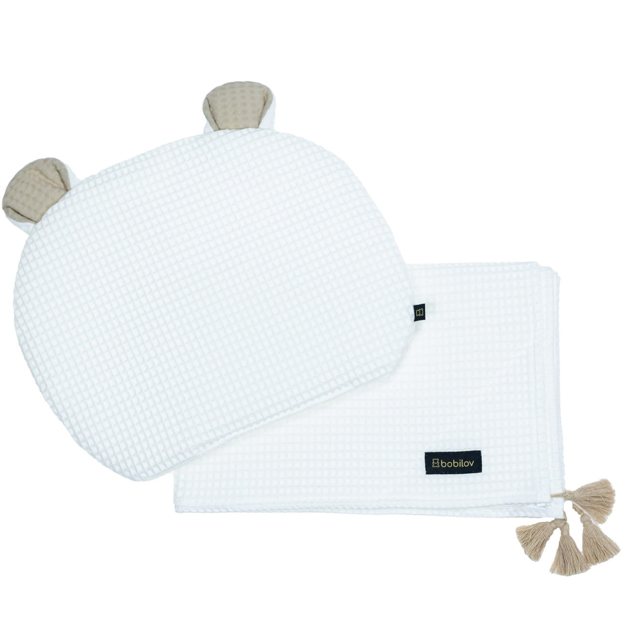 COTTON WAFFLE BLANKET WHITE 