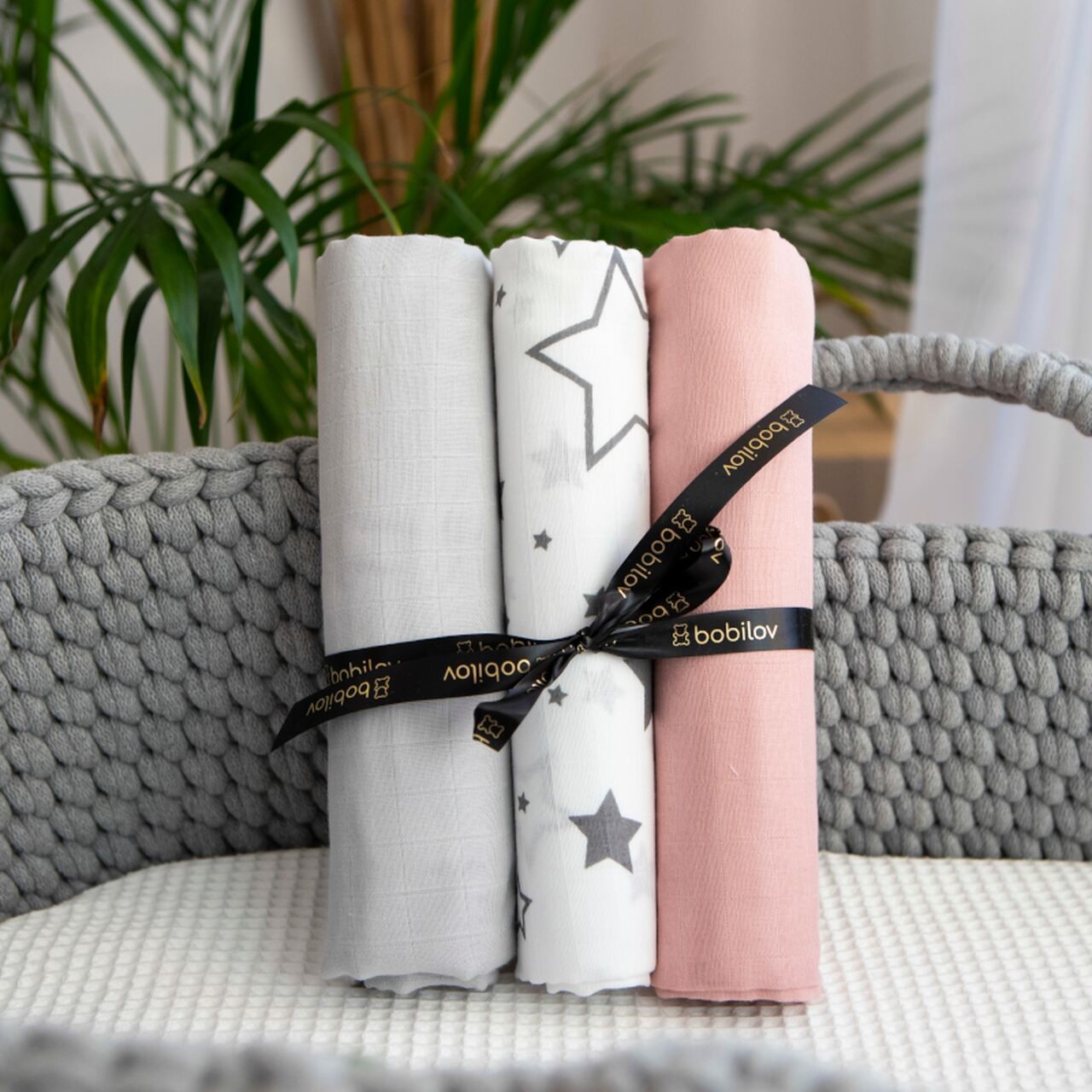 HIGHEST QUALITY MUSLIN SWADDLE BLANKETS 3-PACK PREMIUM