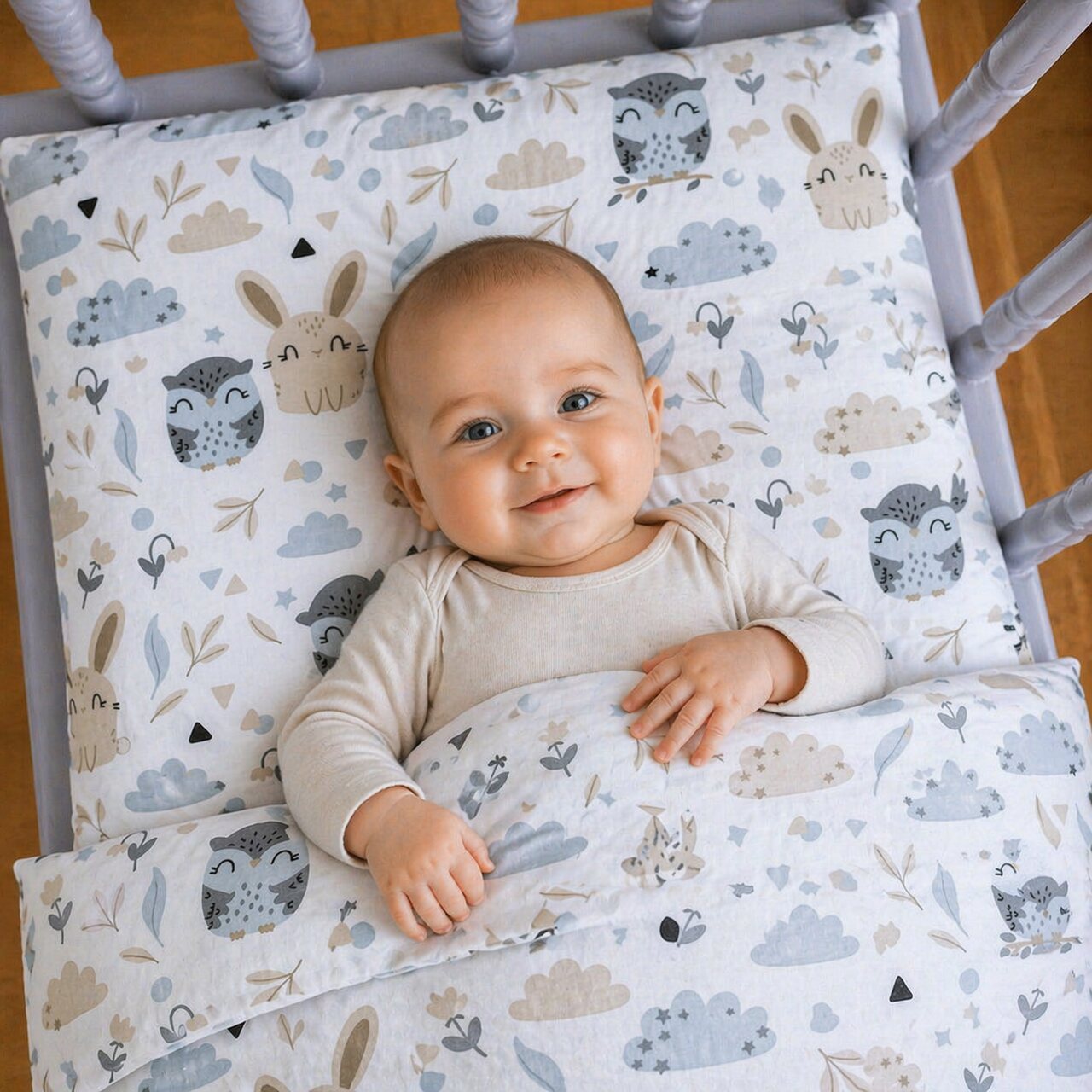 REVERSIBLE BABY BEDDING SET MEADOW