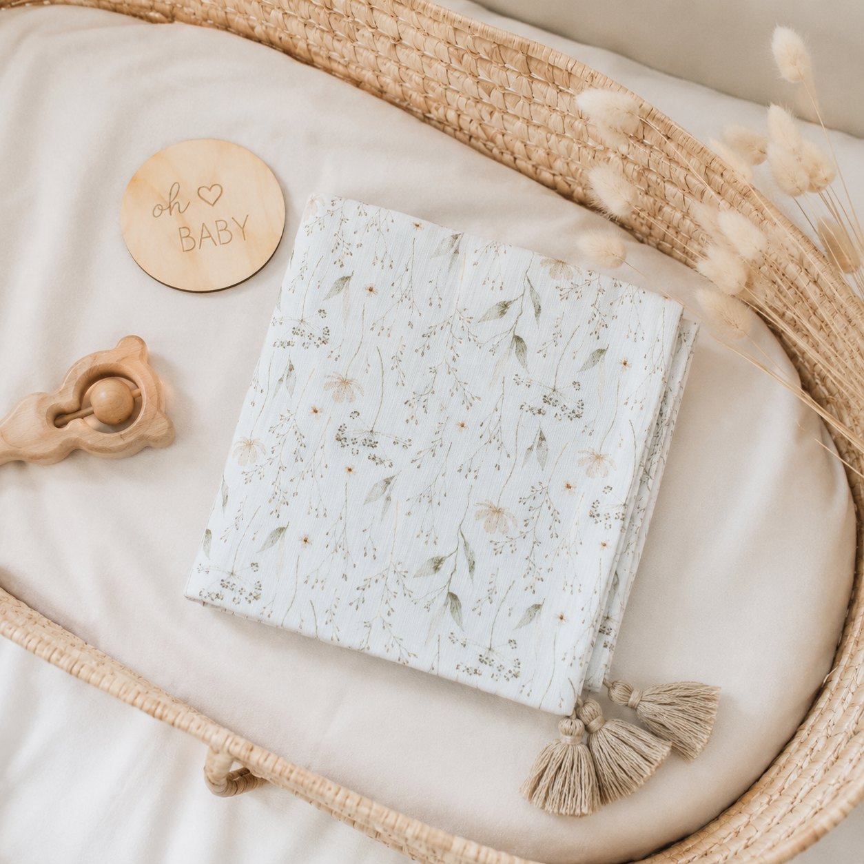 BAMBOO SWADDLE BLANKET NATURE