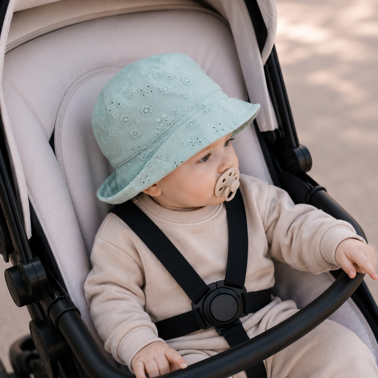 BOBILOV COTTON LACY HAT MINT 6M+