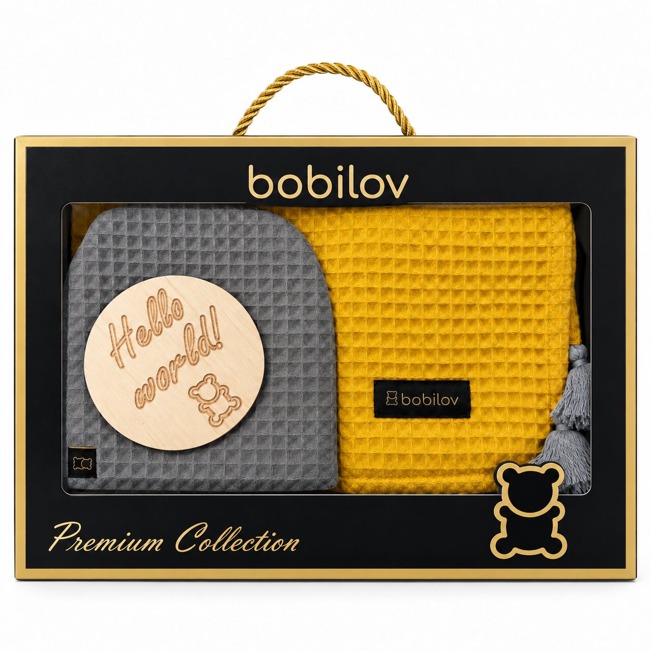 GIFT SET FOR A BABY MUSTARD