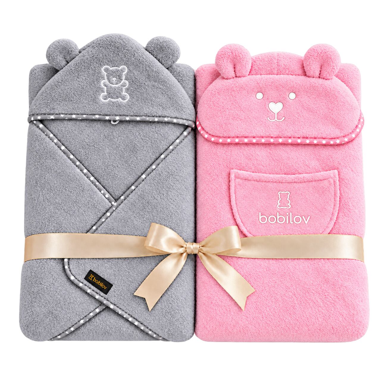 HOODED BATH TOWEL FROTTE TEDDY GREY (1) (1) (1)